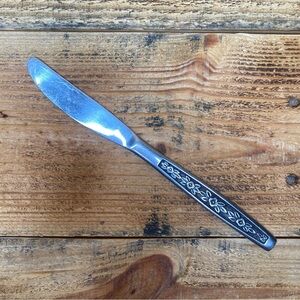 Vintage Rose Flatware Silverware Japan Stainless Dinner Knife